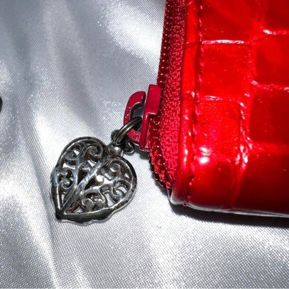 Brighton Red Croc-Embossed Organizer Wallet Crossbody - Picture 3 of 13